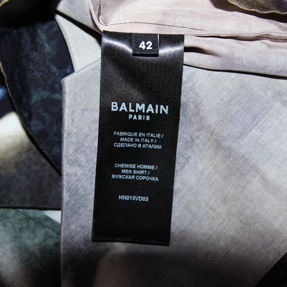 BNWT SS23 BALMAIN BAROQUE MOTIF SHIRT 42 - Picture 9 of 14